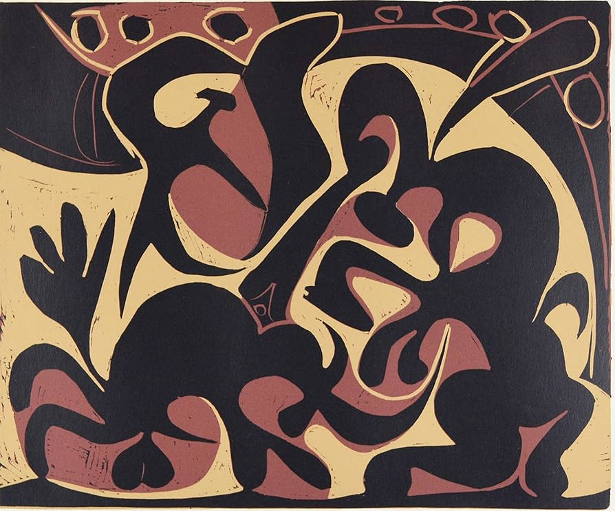 Amazon.co.jp: パブロ ピカソ 『雄牛を突く闘牛士と、とどめを刺す