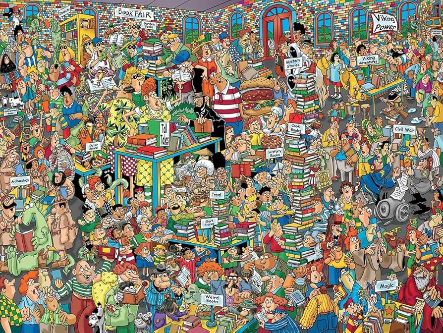 Amazon.com: Jan Van Haasteren Comic Crowds Collection Book Fair