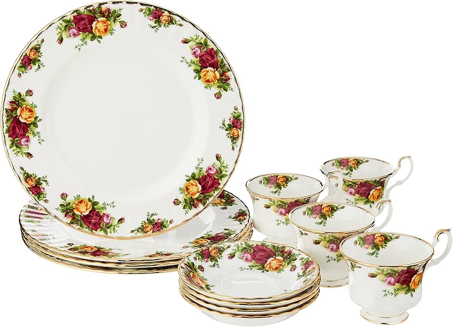 Amazon.com | Royal Albert Old Country Roses 12-Piece Dinnerware