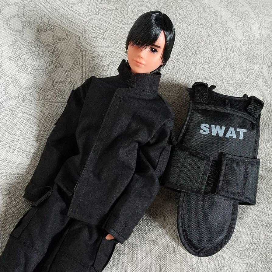 Amazon.co.jp: ジェニーボーイフレンドに 黒のミリタリー衣装セット