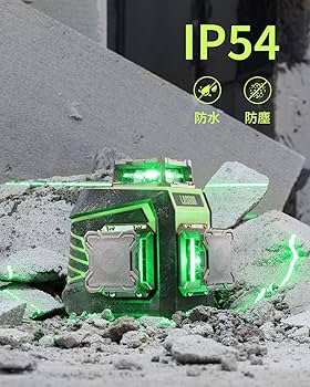 Amazon | LasGoo LG-3Dx グリーンレーザー墨出し器 3x360°、3D 墨出し