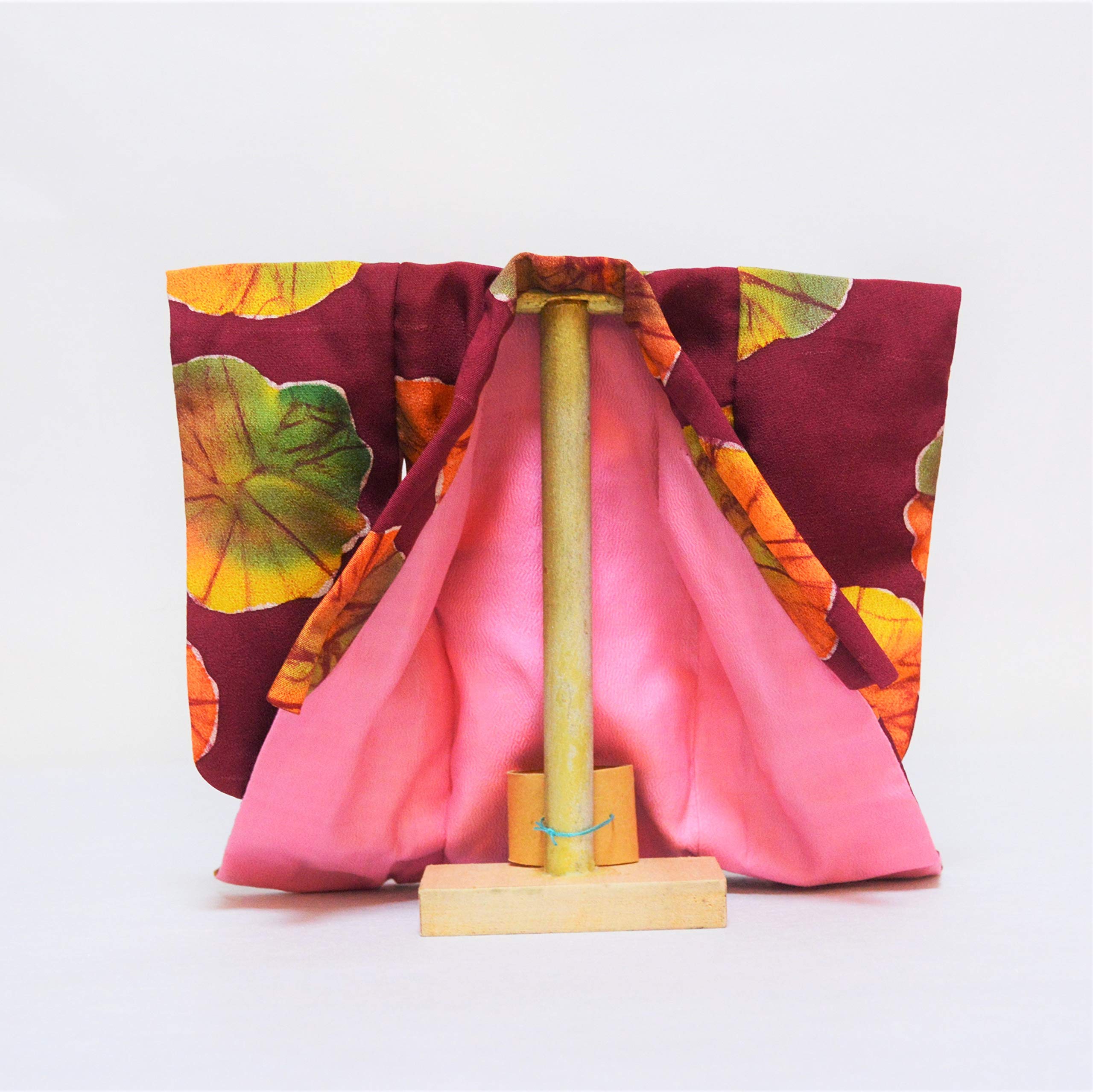 Amazon.co.jp: ミニ着物衣桁セット・えんじ 着物／人形／衣装／手作り