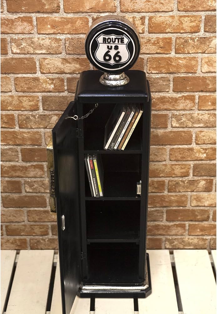 Amazon｜ROUTE66 ガスポンプ型 4段 キャビネット （Lサイズ 84cm