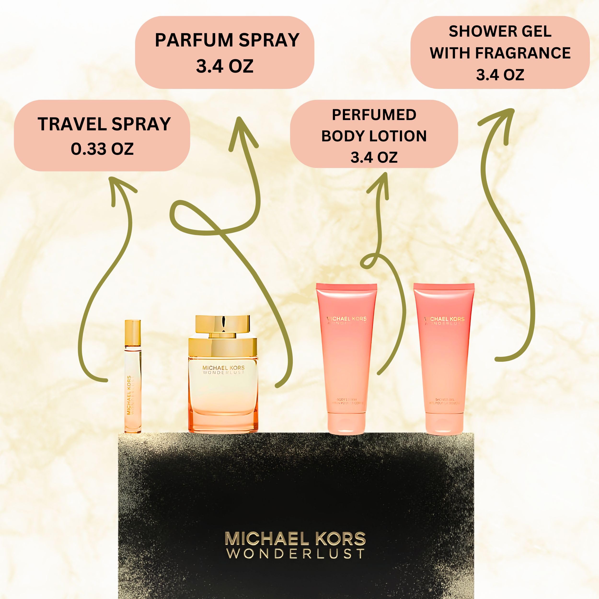 Amazon.com : Michael Kors Wonderlust for Women 4 Pieces Gift Set