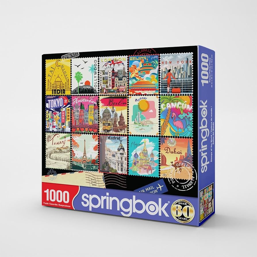 Amazon.com: Springbok Stamps of The World 1000 Piece Jigsaw Puzzle
