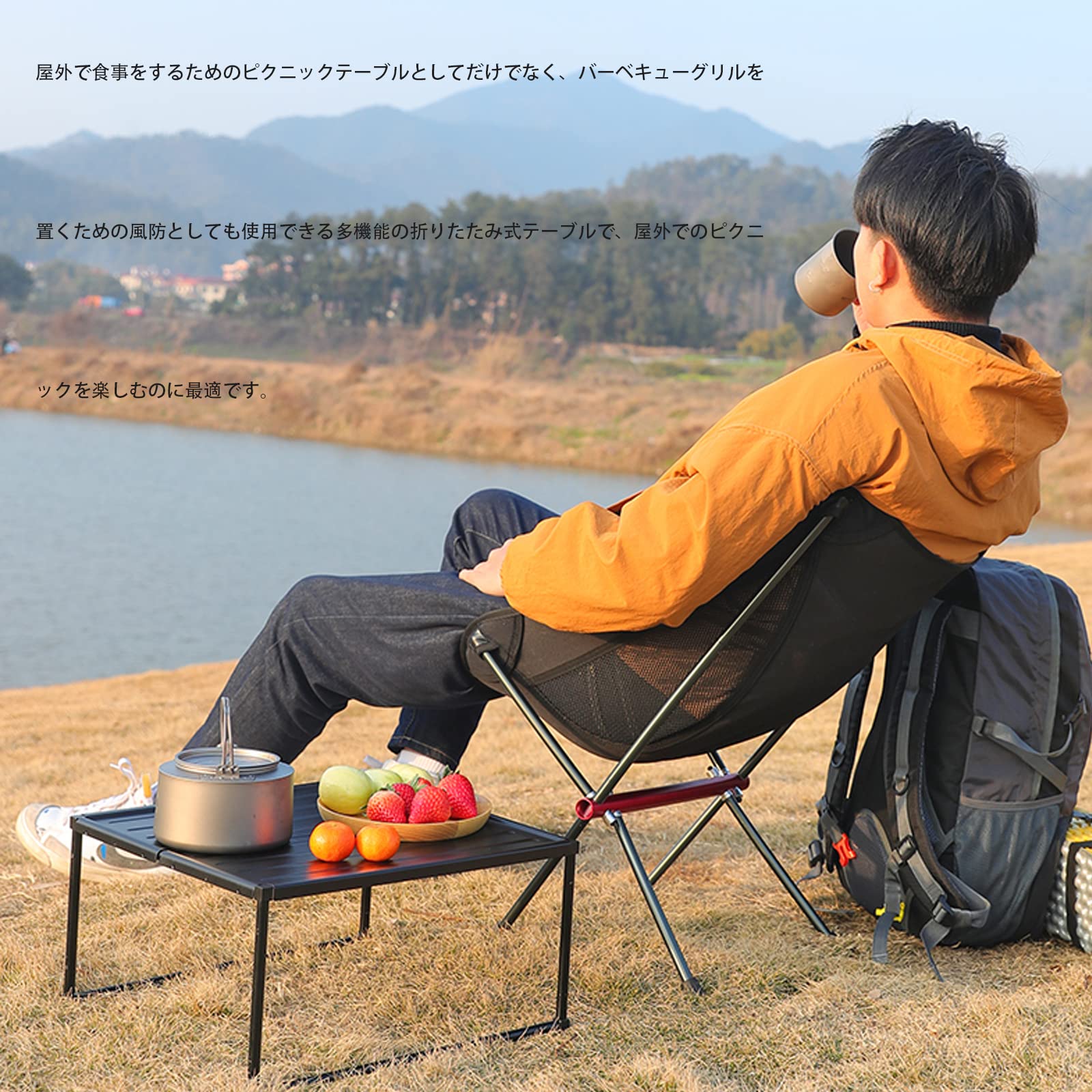 Amazon.co.jp: 折りたたみ式テーブルミニテーブルアルミ超軽量フリー