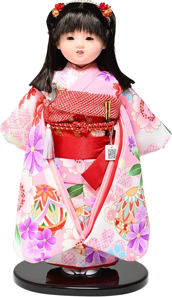 Amazon | 【市松人形】【愛ちゃん】12号市松人形：京友禅衣裳：松寿作