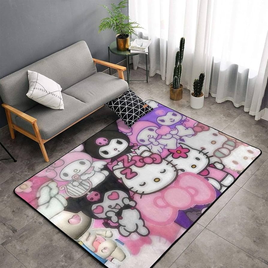 Amazon｜ラグマット サンリオ クロミ (4) フランネルラグ 家庭用