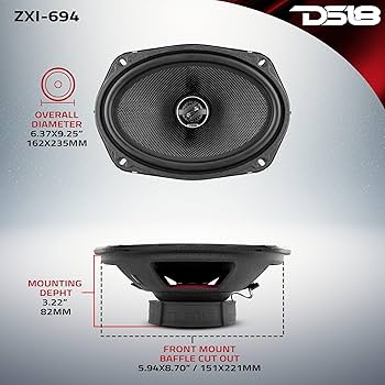 Amazon.com: DS18 ZXI-694 6x9 Car Audio Coaxial Speaker with Built