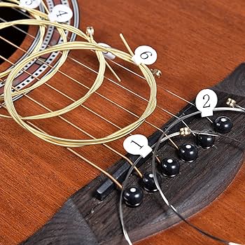 Amazon.co.jp: アコースティック ギター弦 セット用弦交換用6本 真鍮