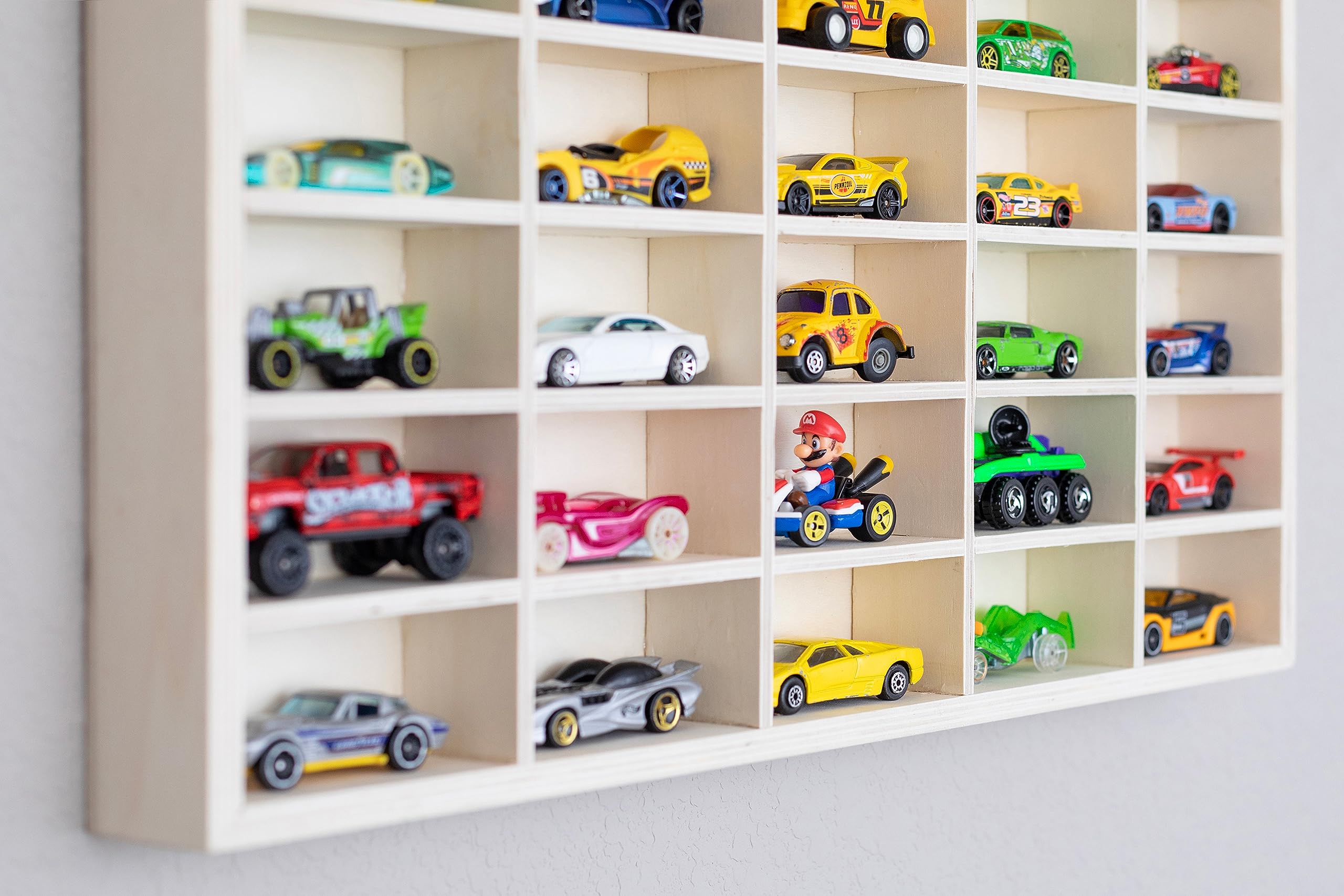 Amazon.co.jp: Rustic Roots カーディスプレイシェルフ - 木製壁掛け式