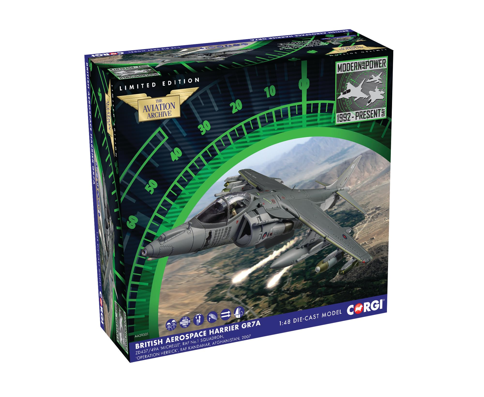 Amazon.co.jp: コーギー イギリス航空宇宙ハリアー GR7A 航空機