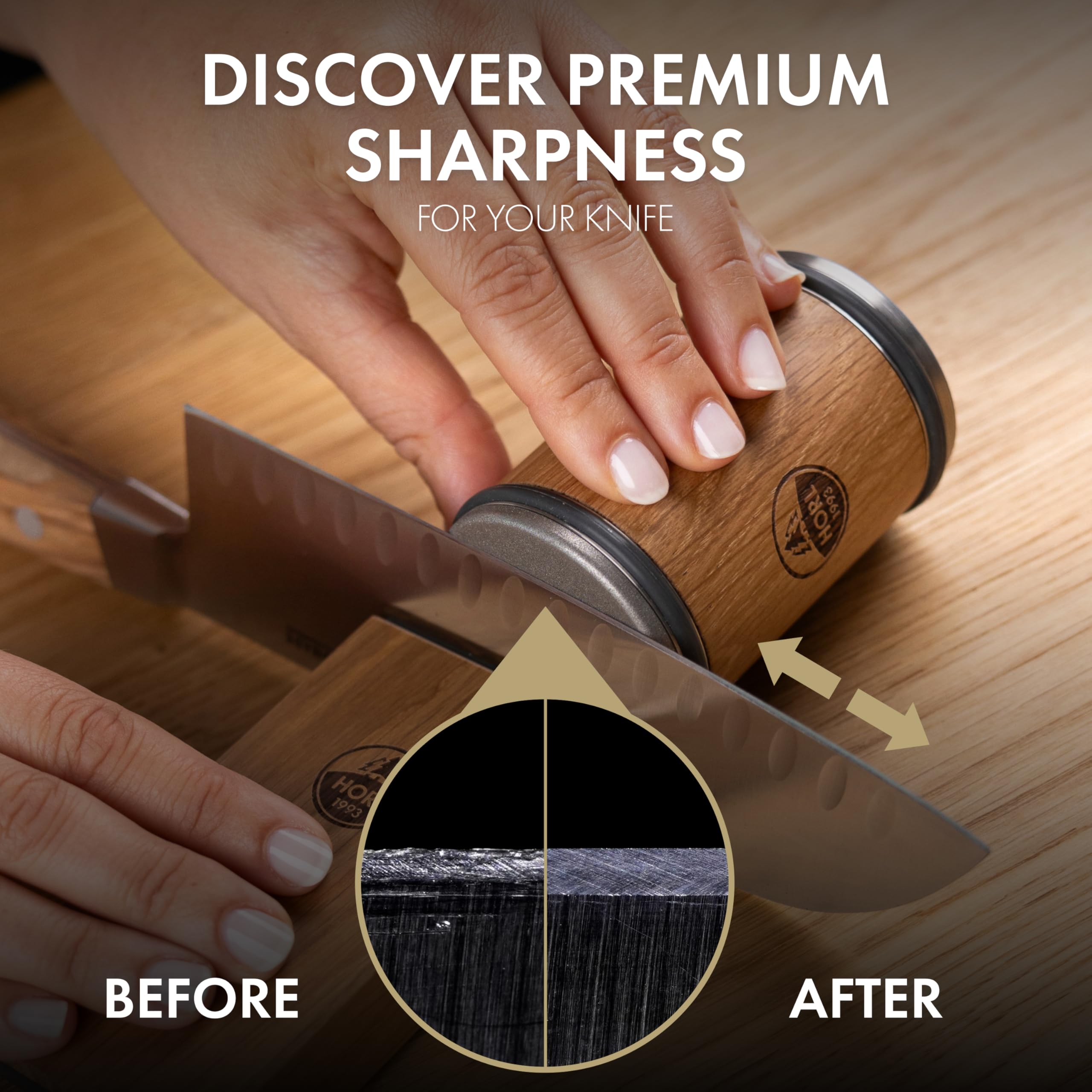 Amazon.com: HORL 2 Oak Rolling Knife Sharpener Engineered in