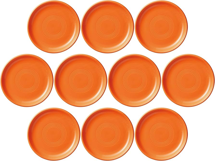 Amazon.co.jp: 10個セット オービットオレンジ 26cmディナー皿 [ 26