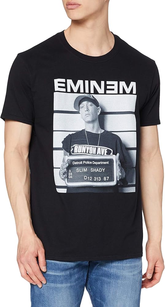 Amazon | エミネム 逮捕(Arrest)Tシャツ メンズ | Tシャツ・カットソー