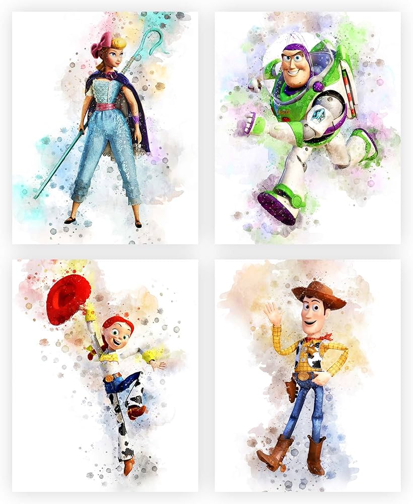 Amazon.co.jp: ディズニー トイストーリー 水彩画 ウォールアート バズ
