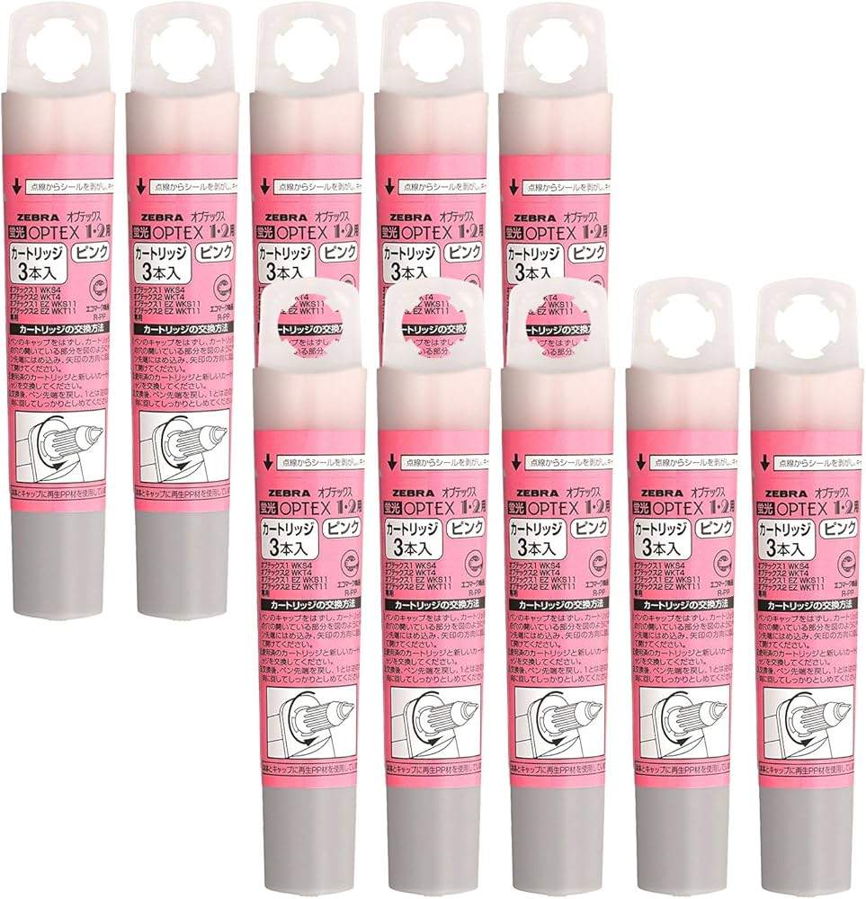 Amazon.co.jp: ゼブラ 蛍光ペン オプテックス1・2カートリッジ ピンク