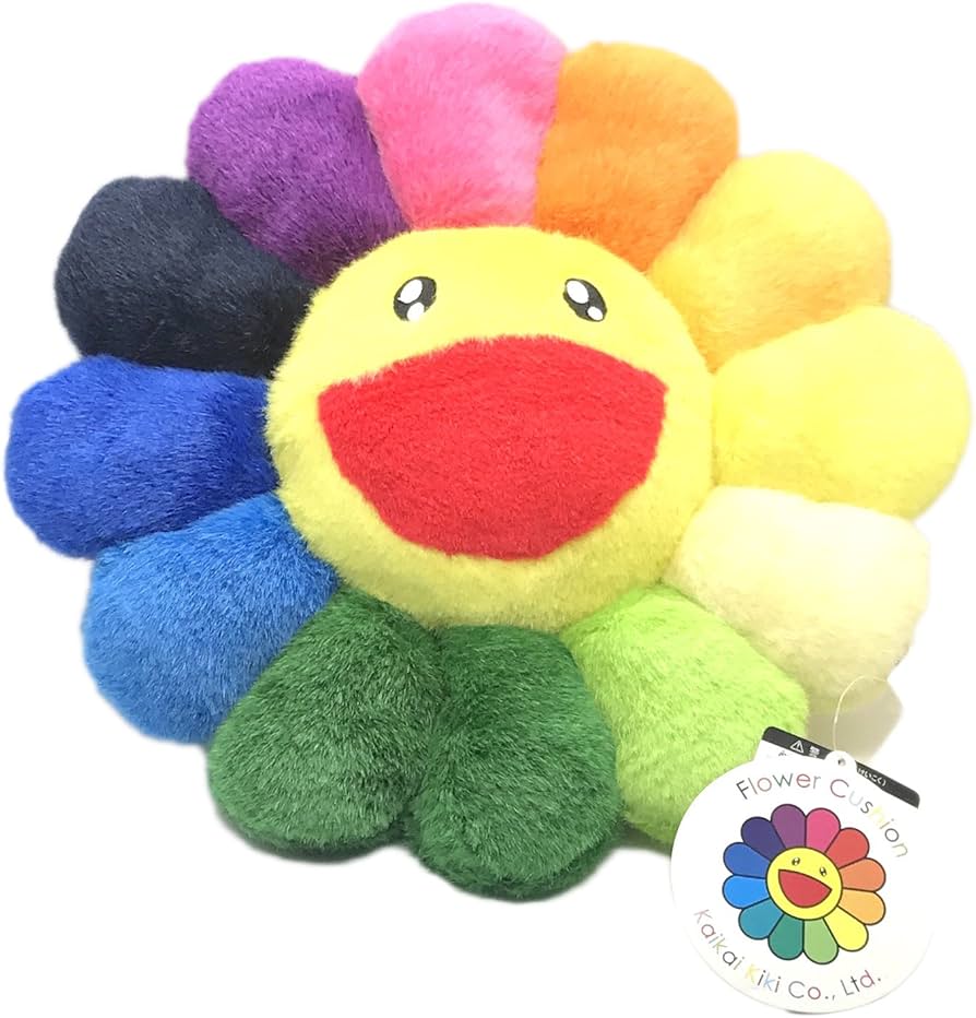 Amazon.co.jp: Kaikai Kiki お花クッション 30cm レインボー : ホーム