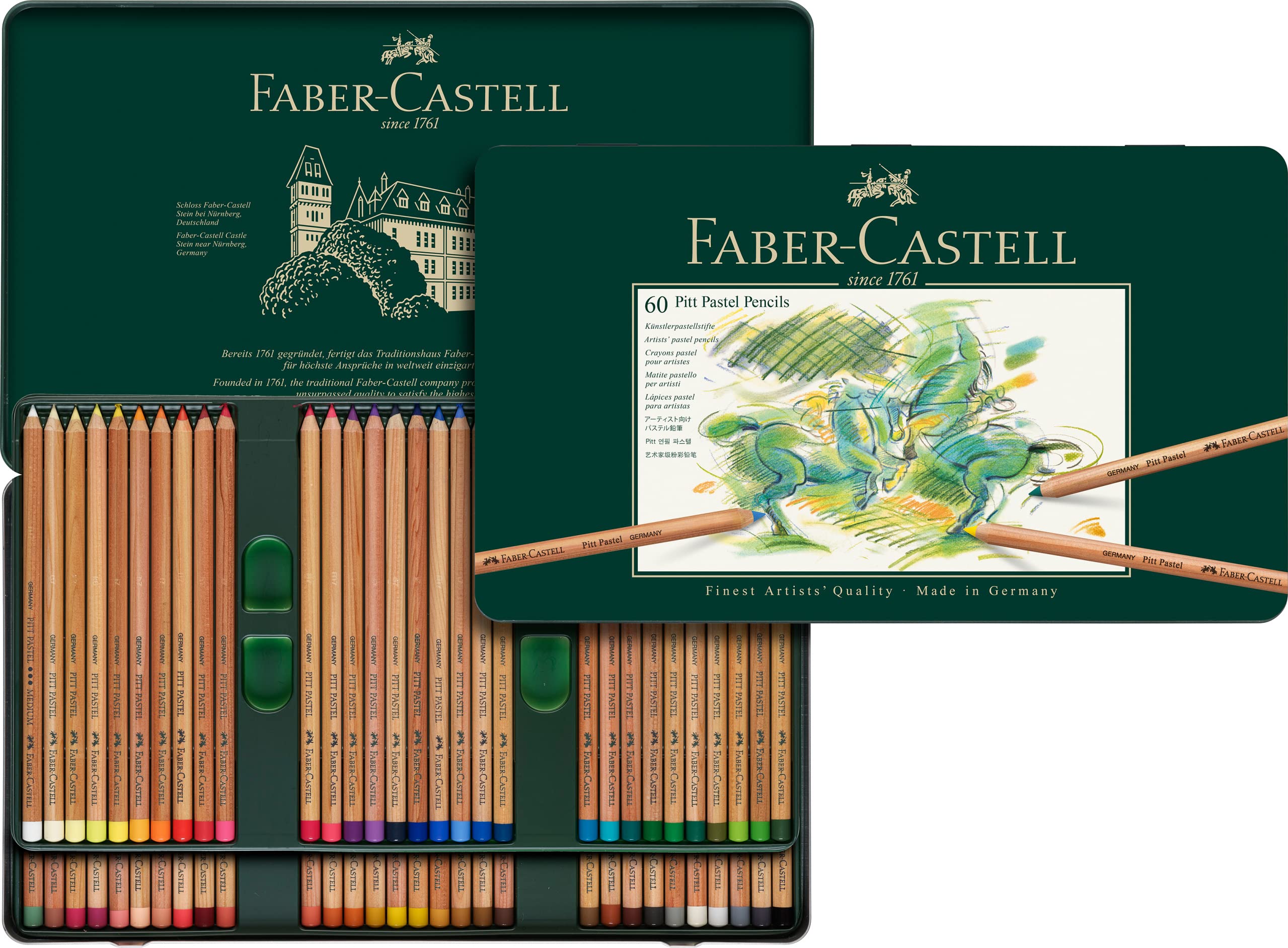 Amazon.com: Faber-Castell Pitt® Pastel Pencils - Tin of 60