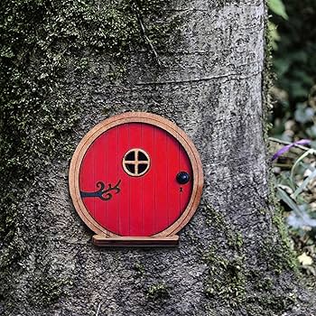 Amazon.co.jp: 妖精の木のドア - カラフルな丸いおとぎ話のドアと窓