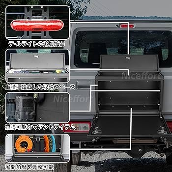 Amazon | Niceffort スズキジムニー テールゲート収納ボックス JB23
