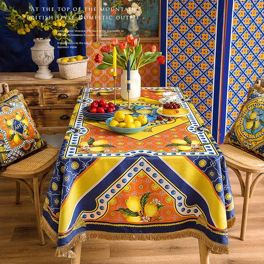 Amazon｜ベルベット ラグジュアリー テーブルクロス,ヴィンテージ