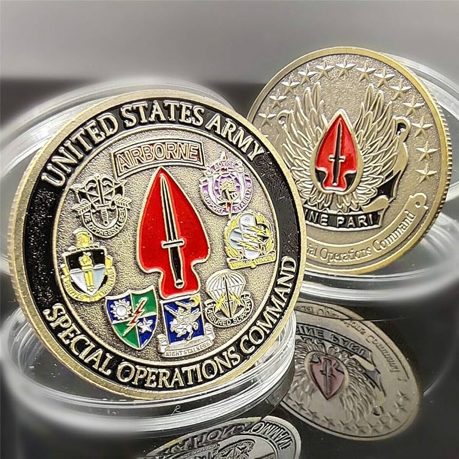Amazon | 米軍空挺サインパリ特殊作戦コマンドチャレンジコイン 記念
