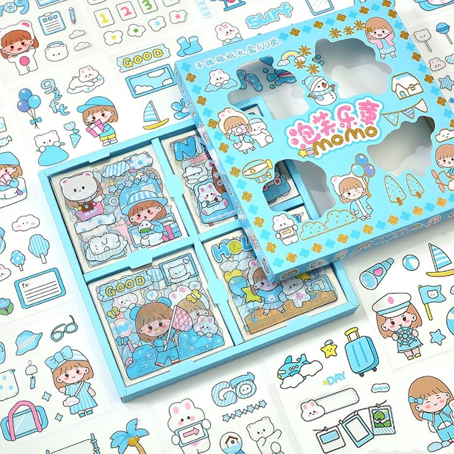 Amazon.co.jp: シール 手帳シール かわいい 100枚 ギフトボックス付き