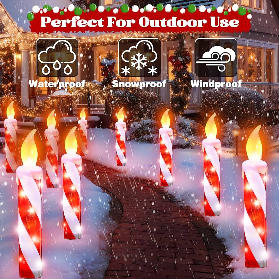 Amazon.com: ElectricWise 5 Pcs Christmas Lighted Decoration Candle
