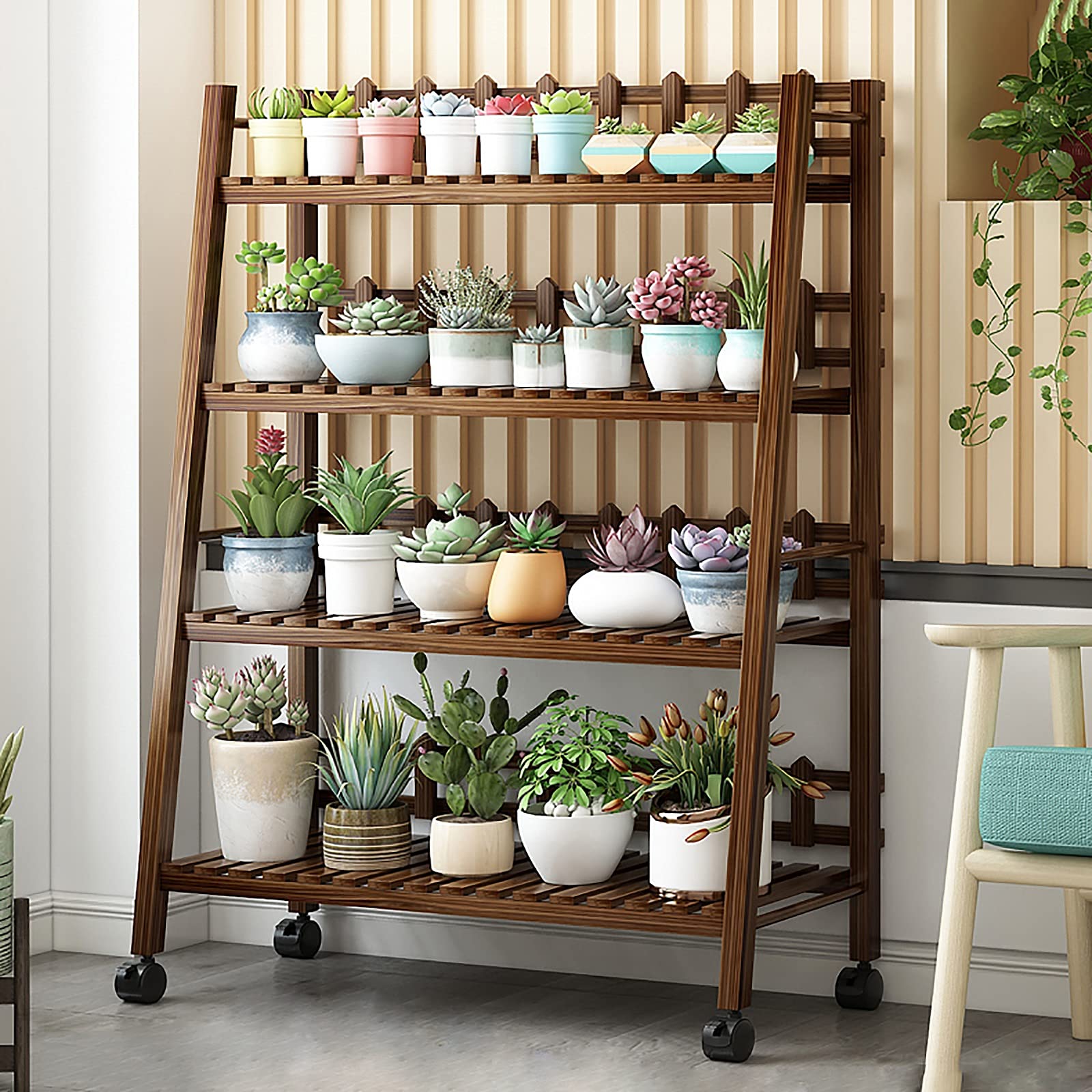 Amazon.co.jp: ガーデンラック フラワースタンド 3段 4段 幅50-100cm