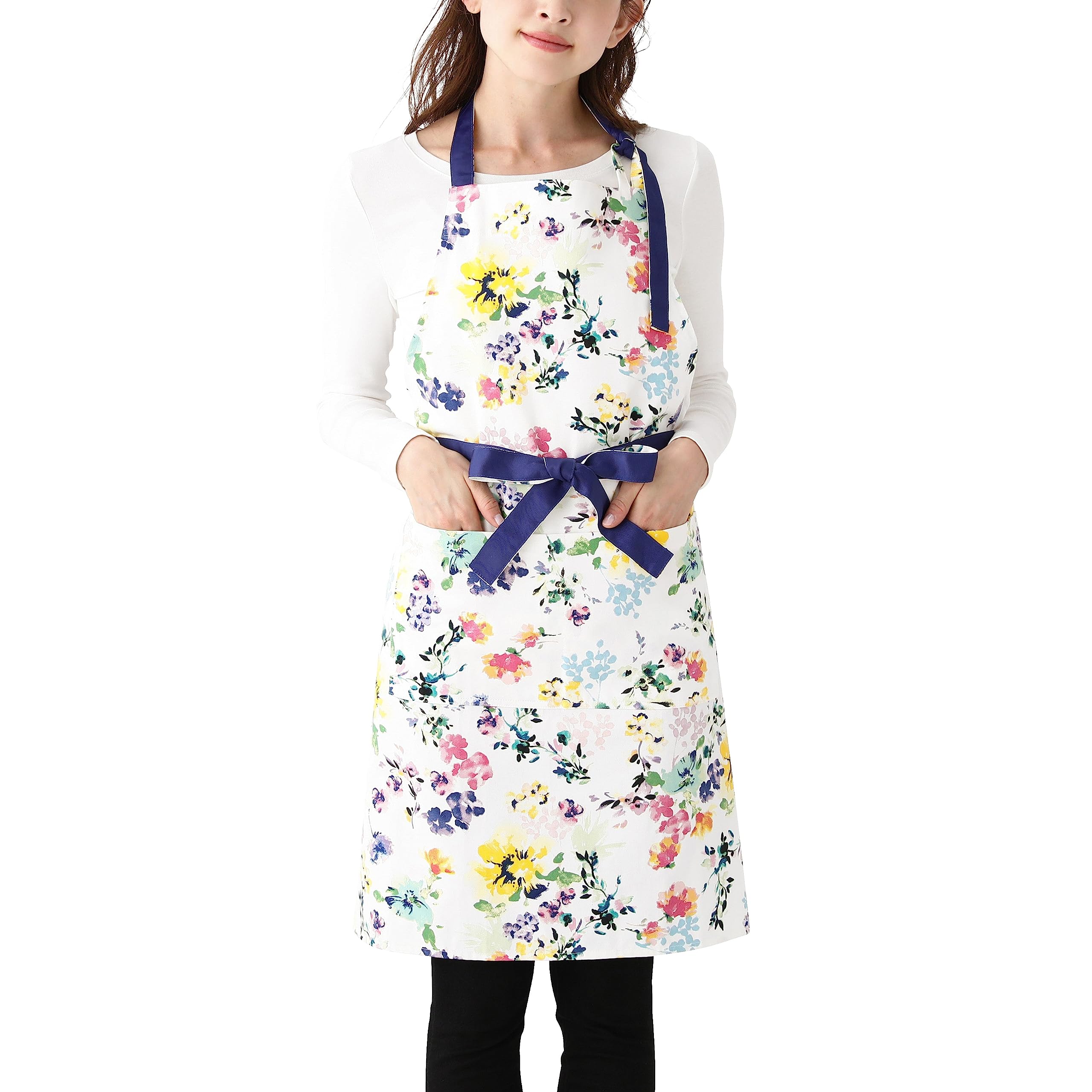 Amazon｜Francfranc フランフラン フラワー コットン フルエプロン