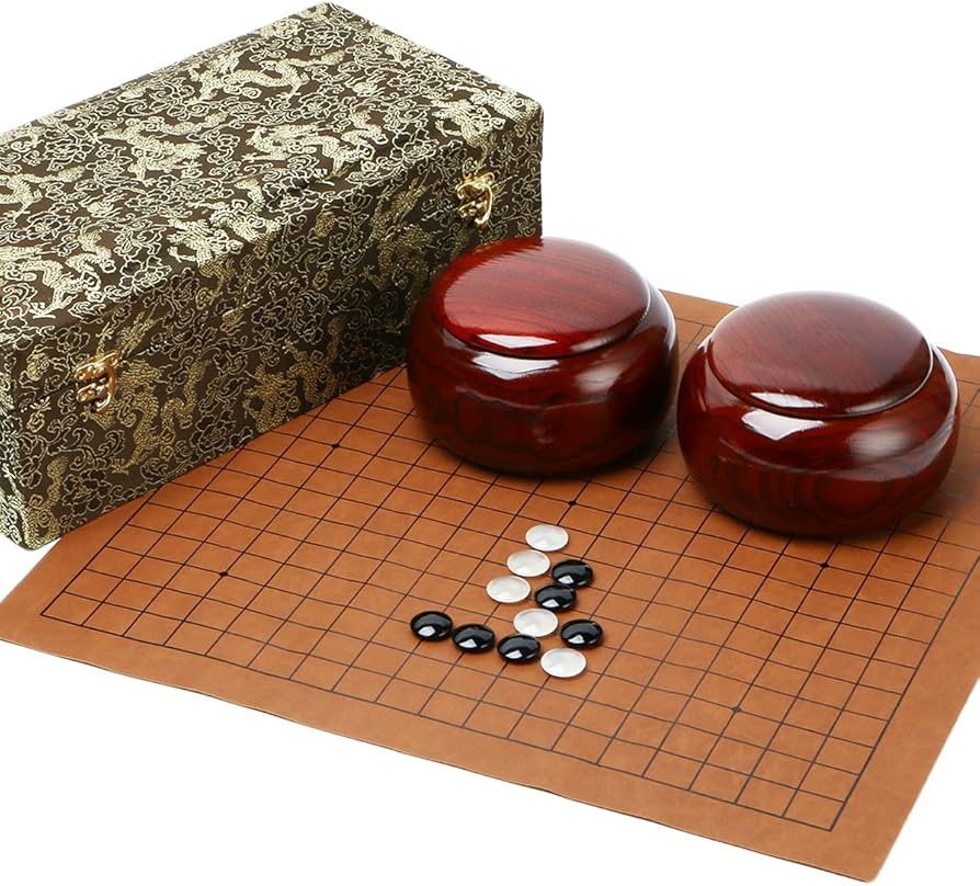 Amazon | [華能] 天然瑪瑙（メノウ）碁石セット 高級ナツメ製碁笥 豪華