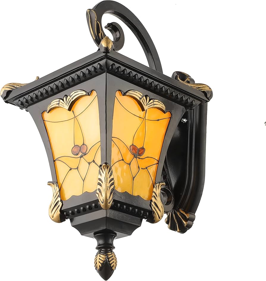 Amazon.co.jp: ALLUCK レトロ ブラケットライト(ステンドグラス