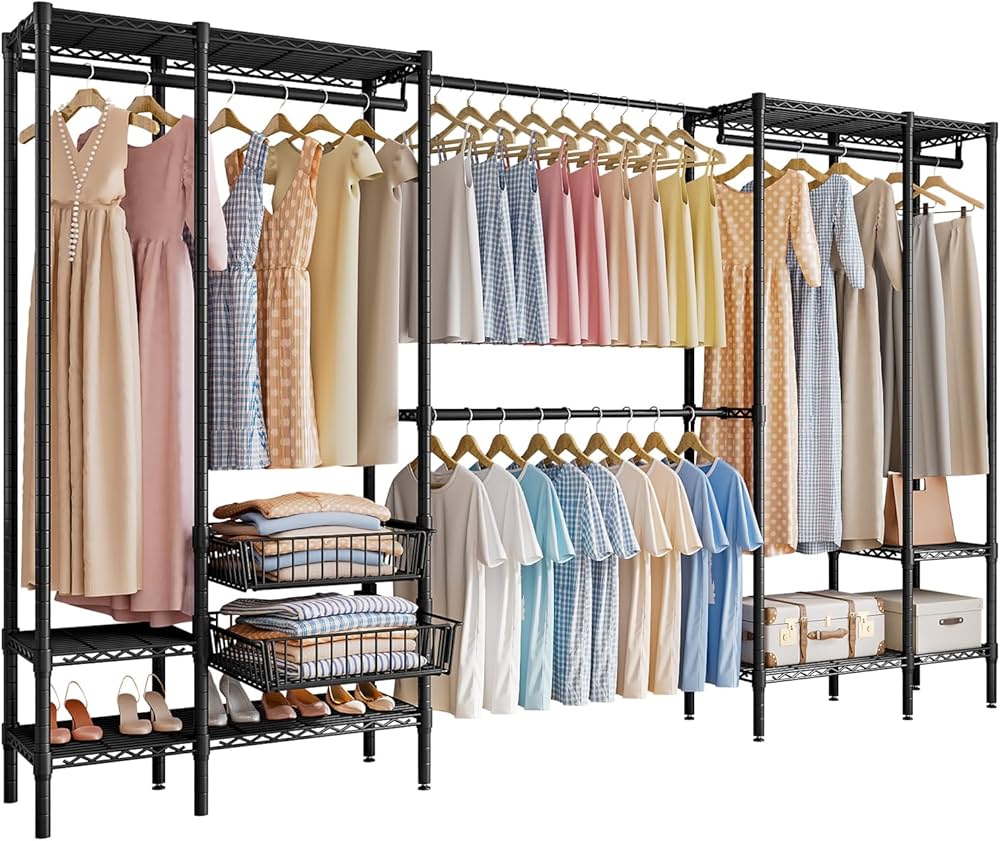 Amazon｜「Humrriet」ハンガーラック パイプハンガーラック 洋服ラック