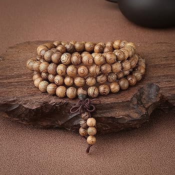 Amazon.co.jp: 108 仏教数珠ネックレス 木製数珠ブレスレット 仏教数珠