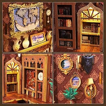 Amazon.co.jp: 教育モデル DIY ドールハウス木製ブックエンド