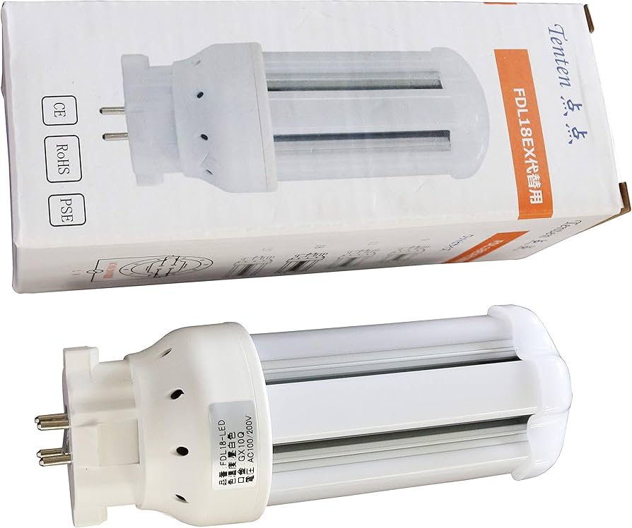 Amazon.co.jp : FDL18EX-L FDL18W形 口金GX10Q 電球色3000K 1040lm 長