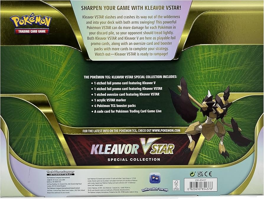 Amazon.com: Pokemon TCG: Kleavor VSTAR Special Collection : Toys