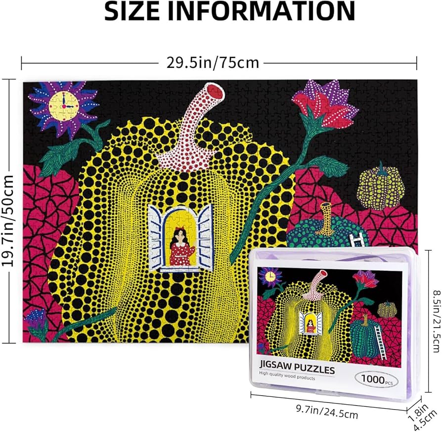 Amazon.co.jp: 1000ピース ジグソーパズル 草間彌生 木製パズル 子供
