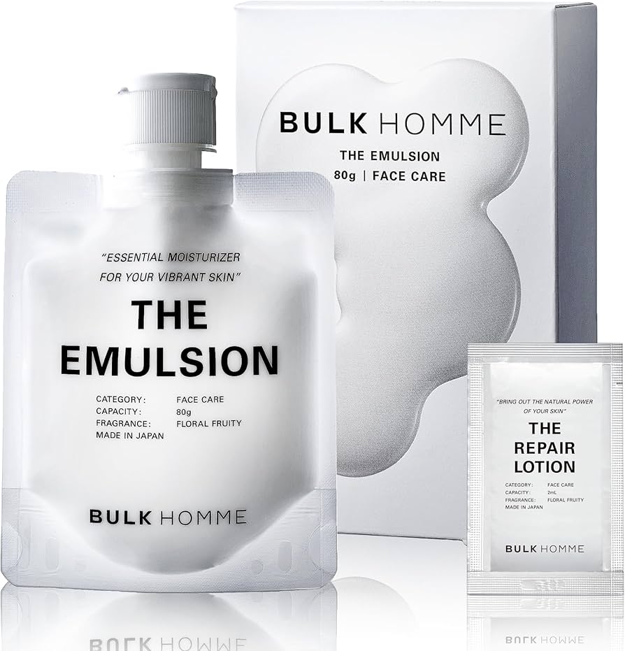 Amazon | バルクオム 乳液 メンズ 80g THE EMULSION サンプル付き 脂性