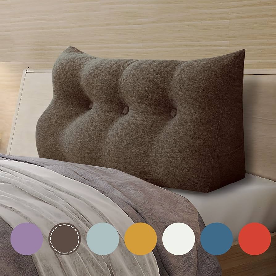 Amazon｜VERCART 綿と麻の混紡 ラージベッドレストウェッジ