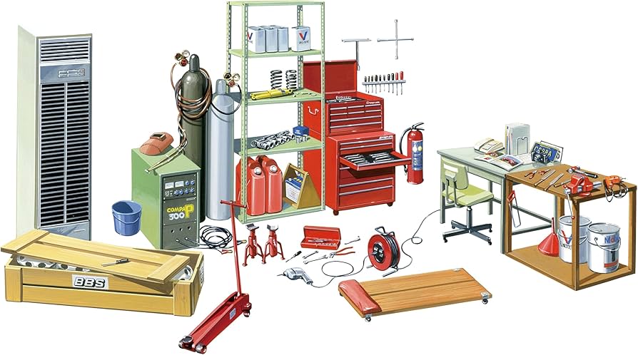 Amazon | フジミ模型 1/24 ガレージ＆ツールシリーズNo.1 ガレージ GT