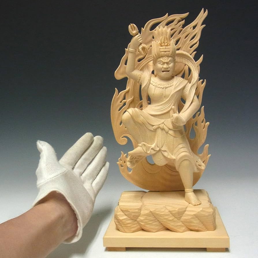 Amazon｜桧 蔵王権現 立像 31cm 木彫り 仏像｜仏像 オンライン通販