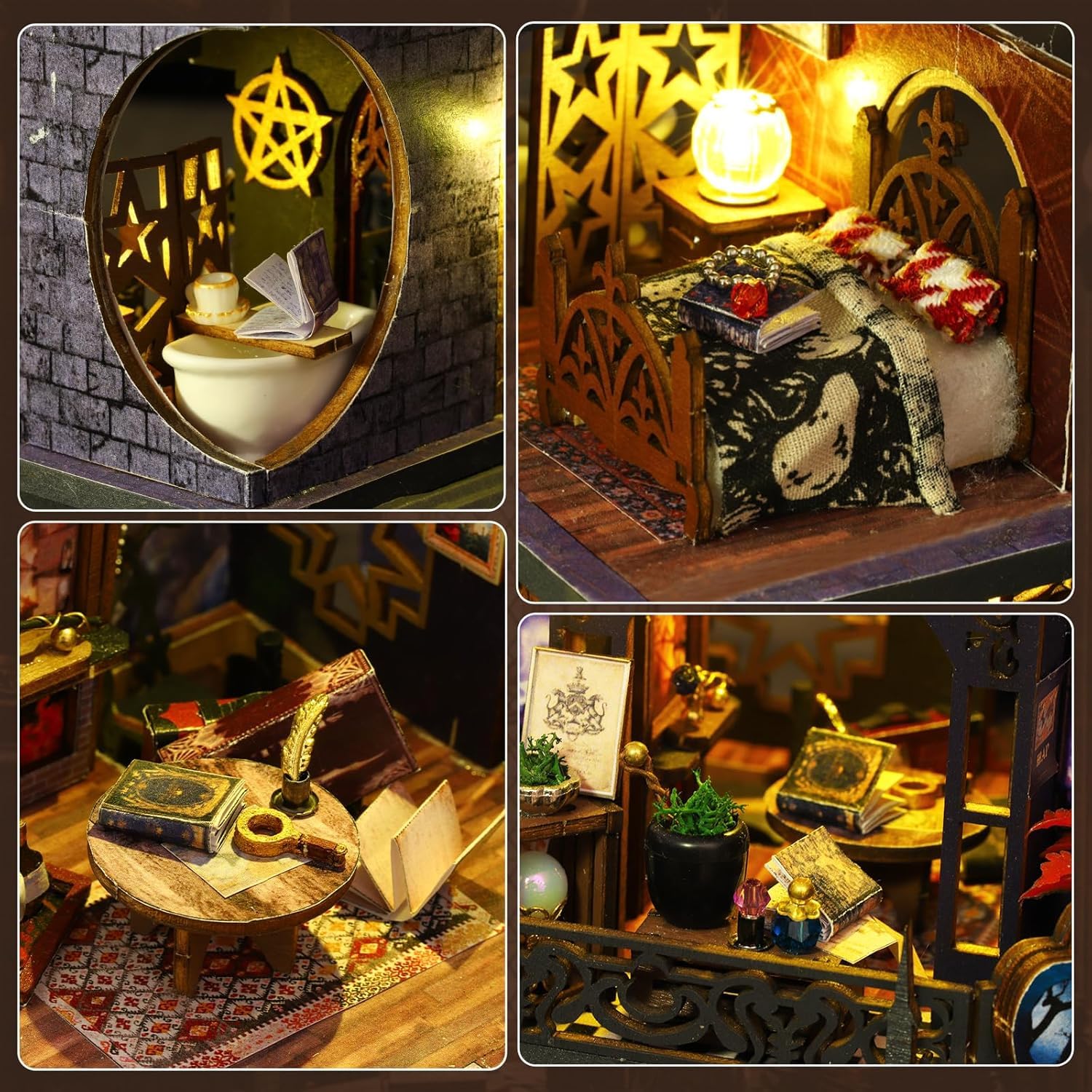 Amazon | Ahilmrn DIY ミニチュアドールハウスキット マジック