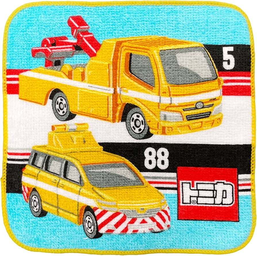 Amazon｜林(Hayashi) ミニタオル 3柄組 約16×16cmトミカ ガラント