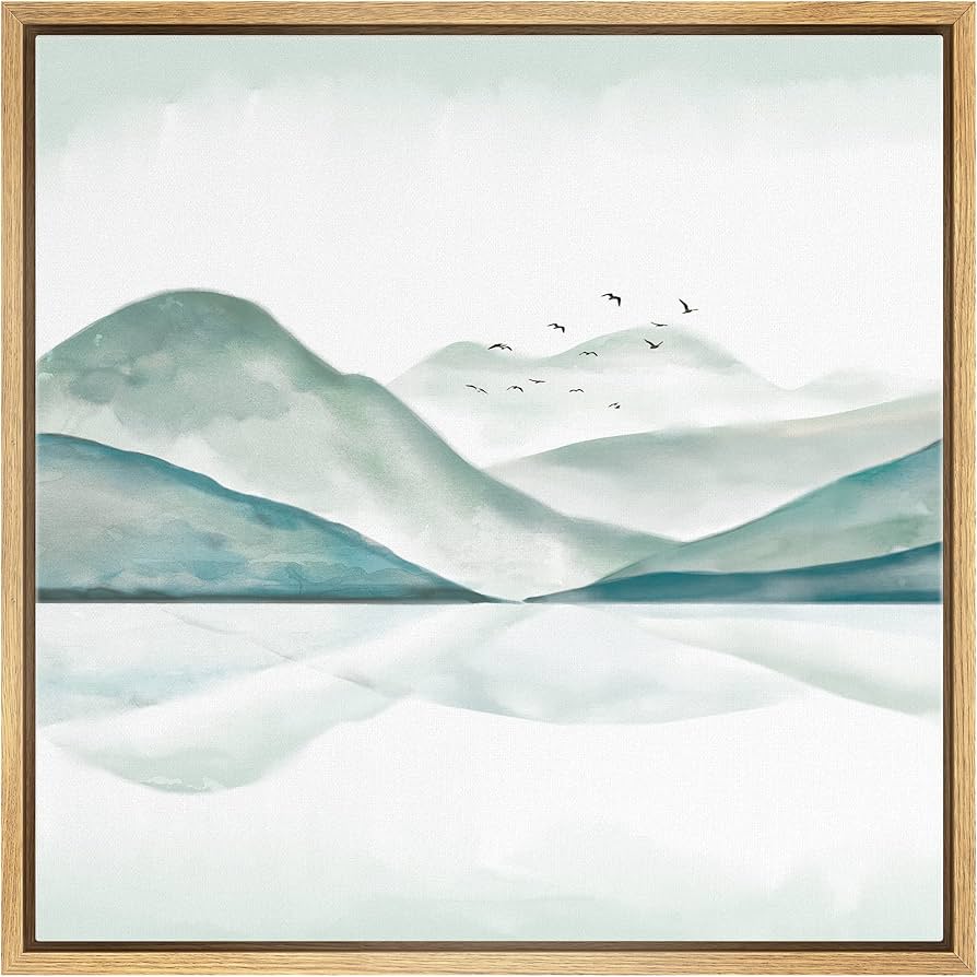 Amazon.co.jp: SIGNWIN フレーム入り キャンバス ウォールアート 青