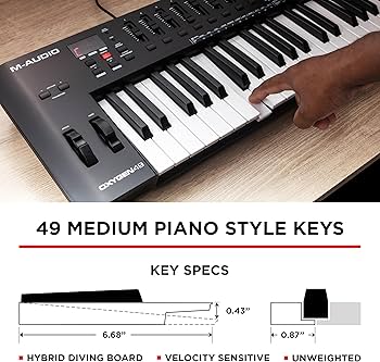 Amazon.com: M-AUDIO Oxygen 49 (MKV) Key USB MIDI Keyboard