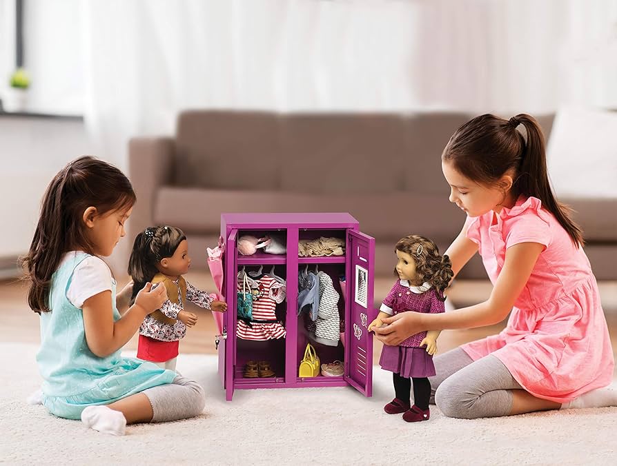 Amazon.com: Badger Basket Double Doll Locker Playset for 18 Inch