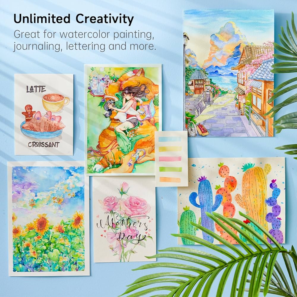 Amazon | Shuttle Art 水彩絵の具 36色 48点セット 透明色 筆10本