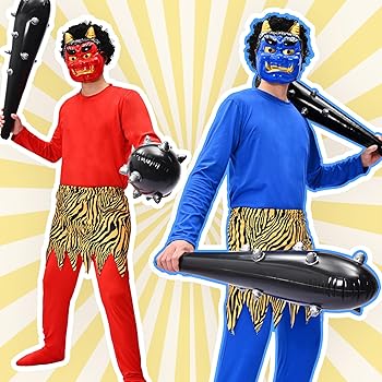 Amazon.co.jp: [Formemory] 鬼のお面 節分 豆まき 節分 コスプレオニ